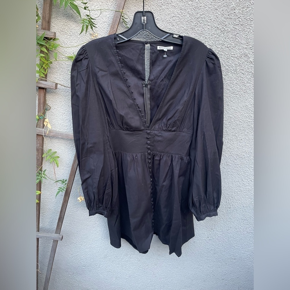 REFORMATION Caitie Black Dress - Picture 6 of 8